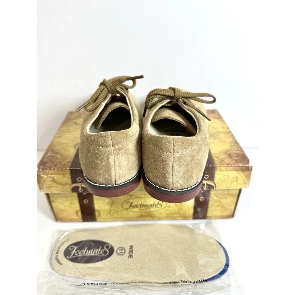 FootMates Bucky Dirty Buck Suede Oxford Shoes Boys Size 11 Medium/Wide New